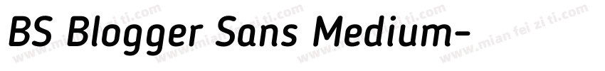 BS Blogger Sans Medium字体转换